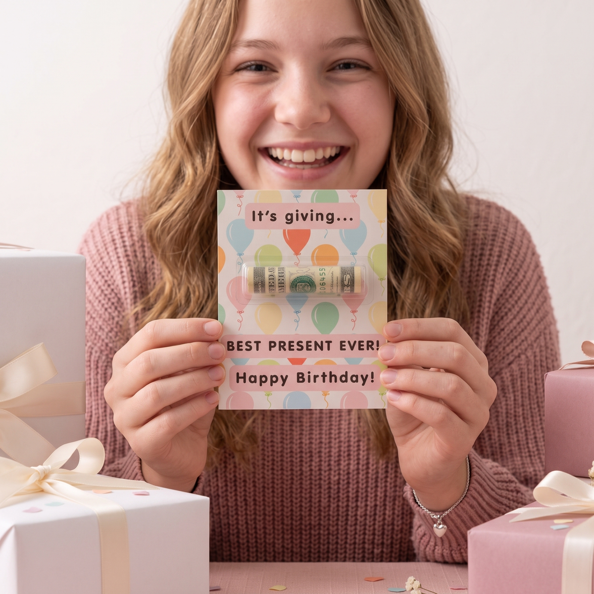 Teen Girl Money Holder Card