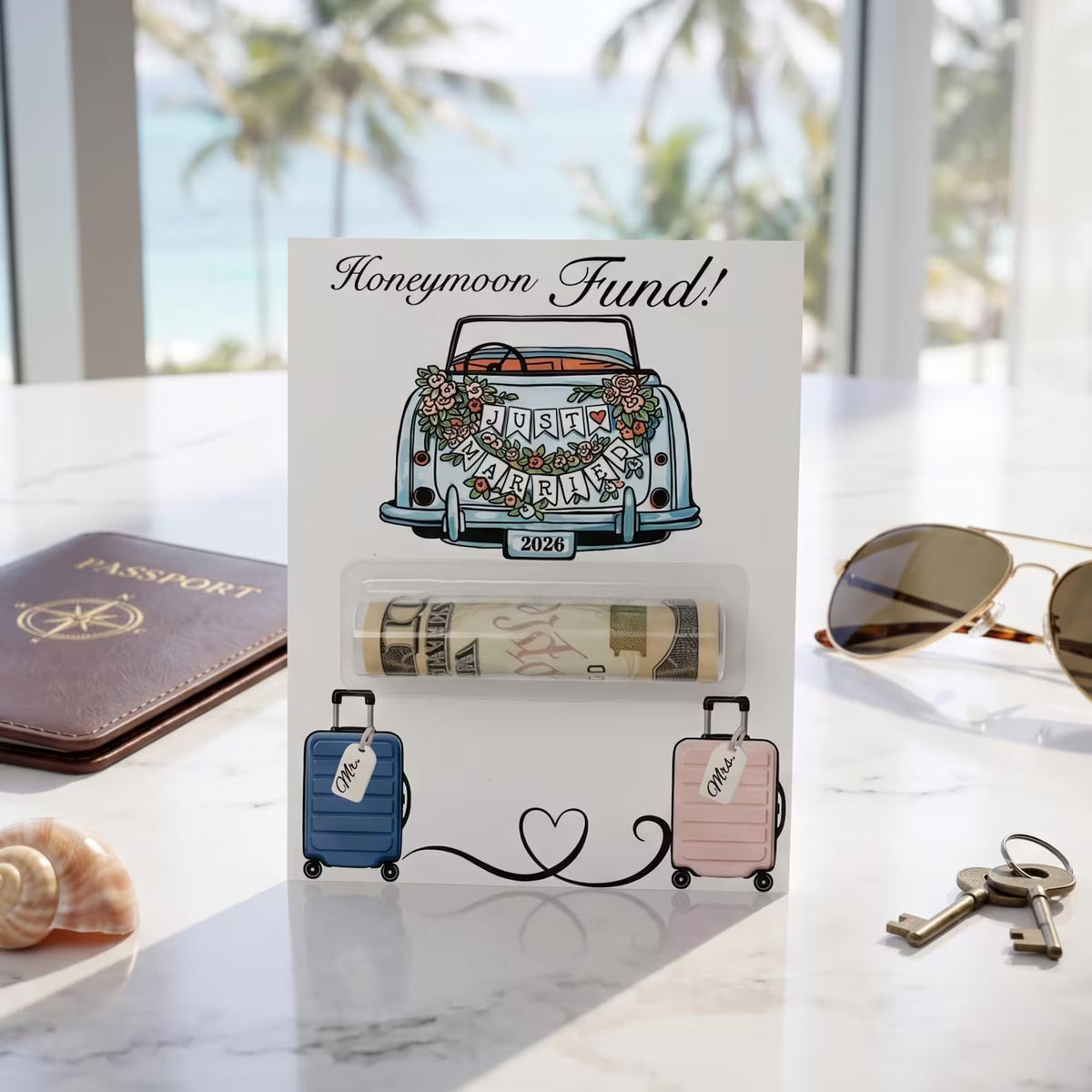 Honeymoon Fund Money Card Holder